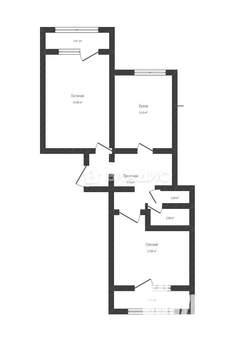 2-к квартира, вторичка, 55м2, 2/9 этаж