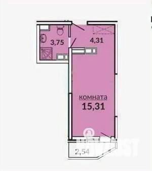 Студия квартира, вторичка, 27м2, 16/16 этаж