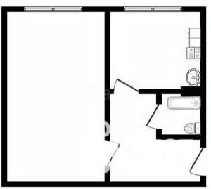 1-к квартира, вторичка, 31м2, 2/5 этаж