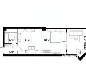 Студия квартира, вторичка, 60м2, 6/15 этаж