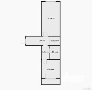 2-к квартира, вторичка, 47м2, 17/19 этаж