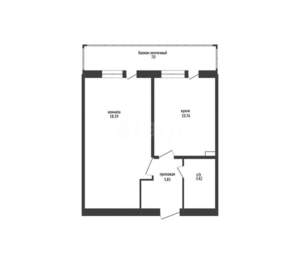 1-к квартира, вторичка, 36м2, 9/9 этаж