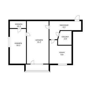 2-к квартира, вторичка, 46м2, 5/5 этаж