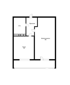 1-к квартира, вторичка, 36м2, 4/13 этаж