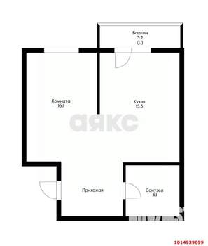 1-к квартира, вторичка, 45м2, 5/7 этаж