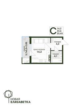 Студия квартира, вторичка, 25м2, 3/4 этаж