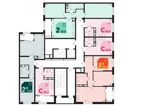 2-к квартира, вторичка, 61м2, 16/18 этаж