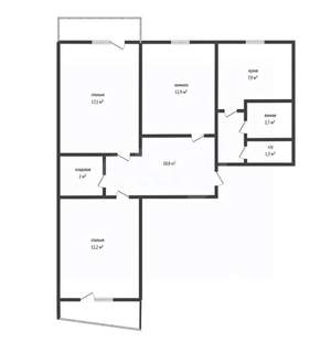 3-к квартира, вторичка, 69м2, 3/11 этаж