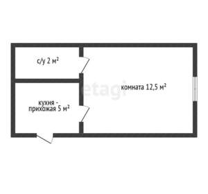 Студия квартира, вторичка, 19м2, 1/16 этаж