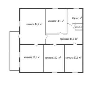 4-к квартира, вторичка, 101м2, 2/5 этаж