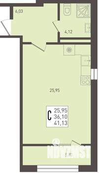 Студия квартира, строящийся дом, 41м2, 7/8 этаж