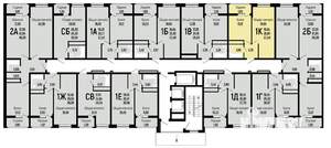 1-к квартира, строящийся дом, 37м2, 13/24 этаж