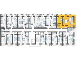 2-к квартира, строящийся дом, 65м2, 2/12 этаж