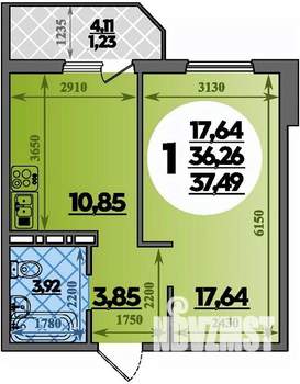1-к квартира, вторичка, 37м2, 5/8 этаж