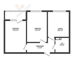 2-к квартира, вторичка, 49м2, 9/12 этаж