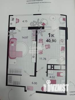 1-к квартира, вторичка, 40м2, 3/18 этаж