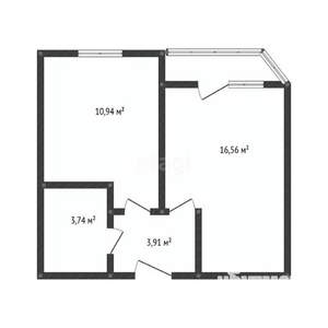 1-к квартира, сданный дом, 36м2, 4/23 этаж