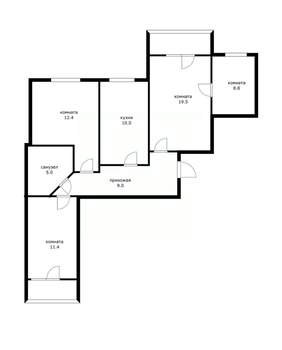 3-к квартира, вторичка, 76м2, 5/10 этаж