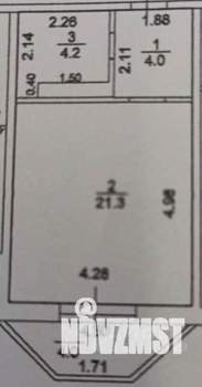 Студия квартира, вторичка, 30м2, 8/14 этаж