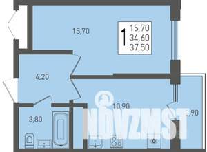 1-к квартира, вторичка, 38м2, 6/24 этаж