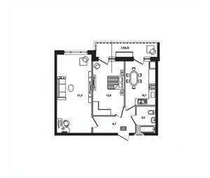 2-к квартира, вторичка, 58м2, 5/9 этаж