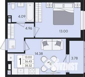 1-к квартира, вторичка, 38м2, 7/8 этаж