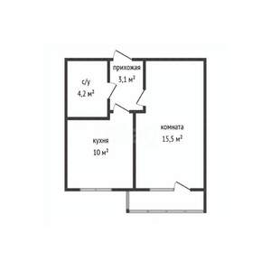 1-к квартира, вторичка, 32м2, 8/9 этаж