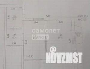 1-к квартира, вторичка, 42м2, 4/4 этаж