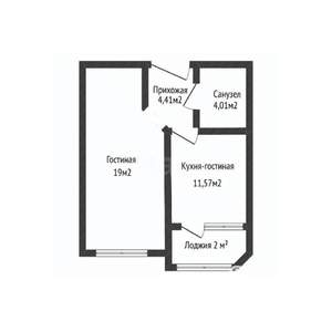 1-к квартира, вторичка, 39м2, 19/22 этаж
