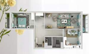 2-к квартира, вторичка, 65м2, 10/23 этаж