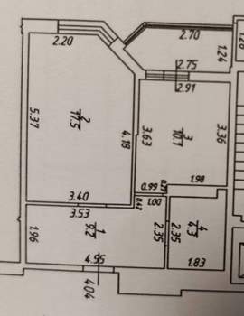 1-к квартира, вторичка, 41м2, 11/24 этаж