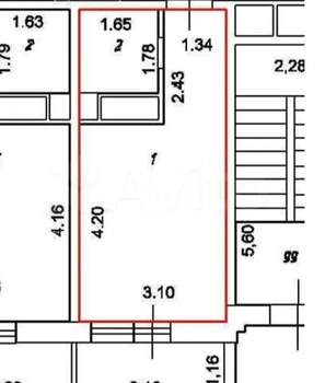 Студия квартира, вторичка, 19м2, 11/19 этаж