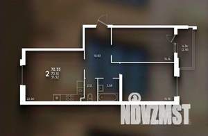 2-к квартира, вторичка, 72м2, 14/22 этаж