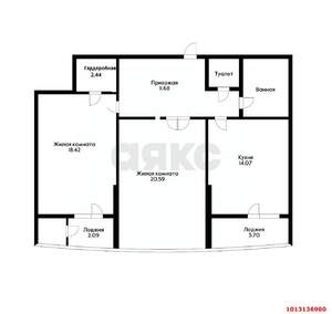 2-к квартира, вторичка, 79м2, 3/24 этаж