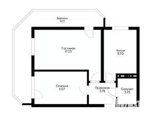 2-к квартира, вторичка, 45м2, 10/19 этаж