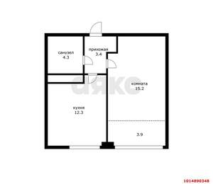 1-к квартира, вторичка, 39м2, 16/24 этаж