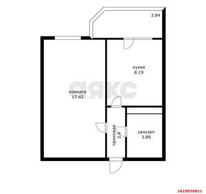 1-к квартира, вторичка, 32м2, 6/20 этаж