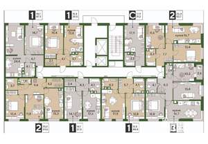 3-к квартира, вторичка, 70м2, 5/16 этаж