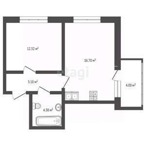 1-к квартира, вторичка, 38м2, 1/9 этаж