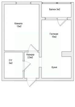2-к квартира, вторичка, 37м2, 6/16 этаж