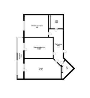 2-к квартира, вторичка, 54м2, 19/24 этаж
