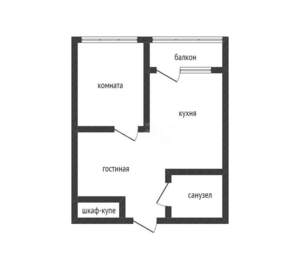 1-к квартира, вторичка, 41м2, 7/16 этаж