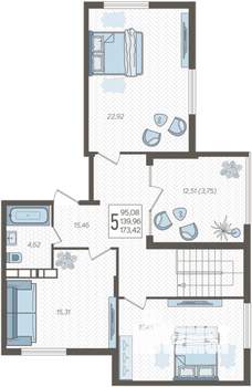5-к квартира, сданный дом, 173м2, 19/20 этаж