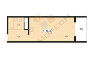 Студия квартира, вторичка, 30м2, 8/24 этаж