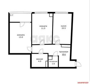 2-к квартира, вторичка, 51м2, 11/16 этаж