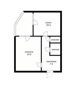 1-к квартира, вторичка, 41м2, 8/10 этаж