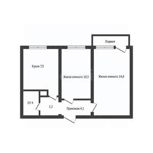 2-к квартира, вторичка, 45м2, 2/9 этаж