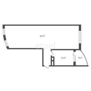2-к квартира, вторичка, 73м2, 18/18 этаж