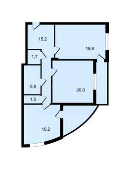 2-к квартира, вторичка, 93м2, 6/16 этаж