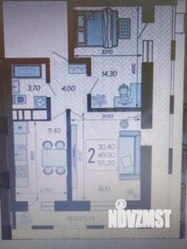 2-к квартира, вторичка, 50м2, 2/12 этаж